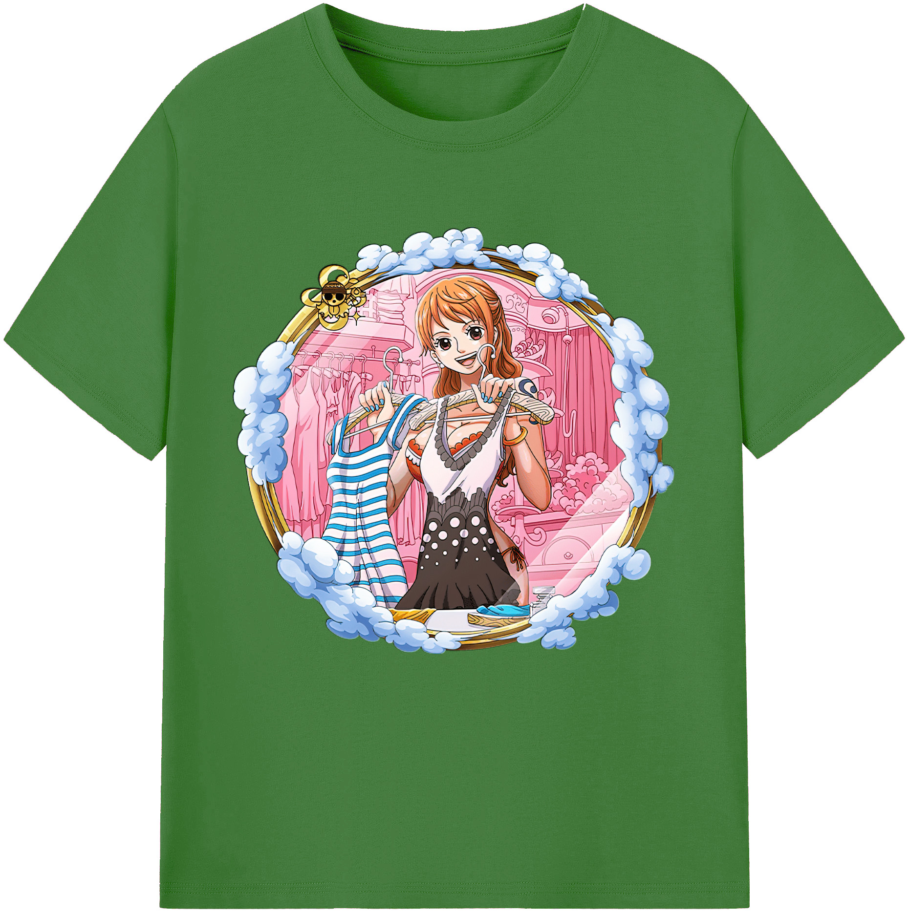 （画像用） ワンピース ナミ ONE PIECE Nami レディースカジュアルプリントTシャツ（綿100％）